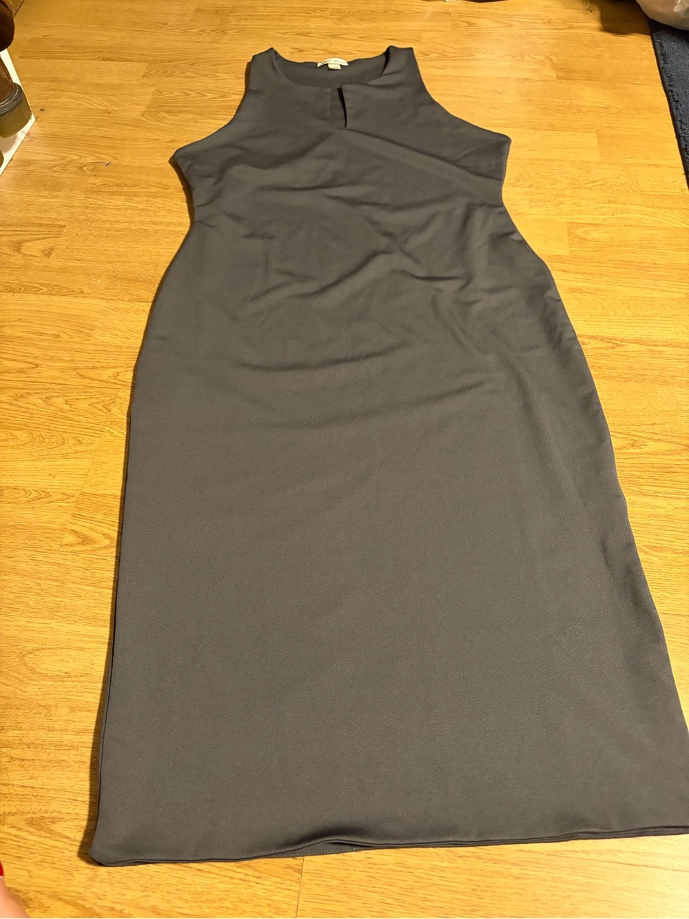 Derek Heart Charcoal Sleeveless Midi Dress- ponte knit! XL
